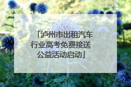 泸州市出租汽车行业高考免费接送公益活动启动