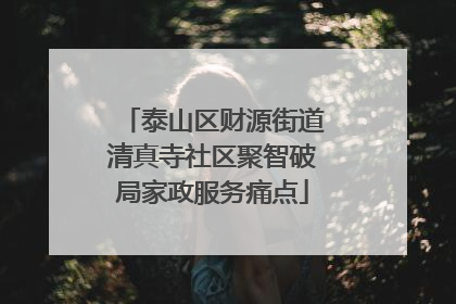 泰山区财源街道清真寺社区聚智破局家政服务痛点