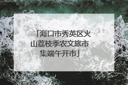 海口市秀英区火山荔枝季农文旅市集端午开市