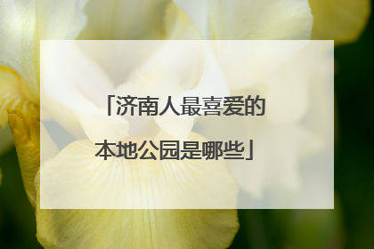 济南人最喜爱的本地公园是哪些