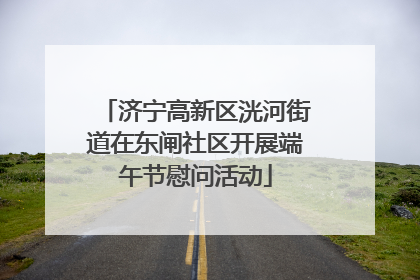 济宁高新区洸河街道在东闸社区开展端午节慰问活动