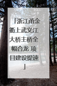 浙江甬金衢上武义江大桥主桥全幅合龙 项目建设提速