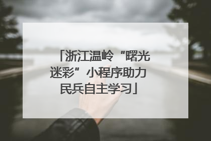 浙江温岭“曙光迷彩”小程序助力民兵自主学习