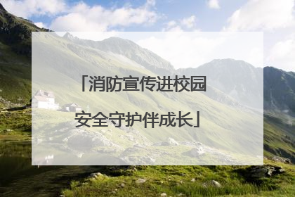 消防宣传进校园 安全守护伴成长