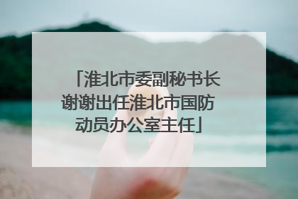 淮北市委副秘书长谢谢出任淮北市国防动员办公室主任