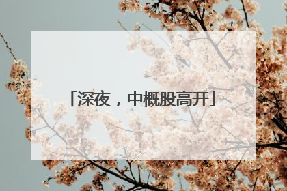 深夜，中概股高开
