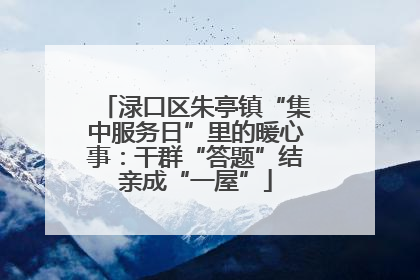 渌口区朱亭镇“集中服务日”里的暖心事：干群“答题”结亲成“一屋”