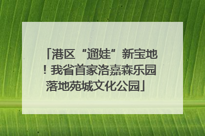 港区“遛娃”新宝地！我省首家洛嘉森乐园落地苑城文化公园