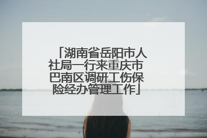 湖南省岳阳市人社局一行来重庆市巴南区调研工伤保险经办管理工作