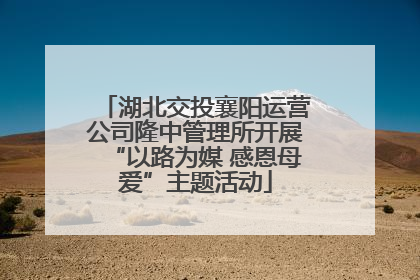 湖北交投襄阳运营公司隆中管理所开展“以路为媒 感恩母爱”主题活动