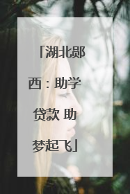 湖北郧西：助学贷款 助梦起飞