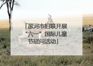 漯河市妇联开展“六一”国际儿童节慰问活动