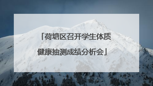 荷塘区召开学生体质健康抽测成绩分析会