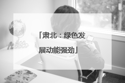肃北：绿色发展动能强劲