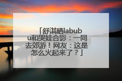 舒淇晒labubu和哭娃合影：一同去郊游！网友：这是怎么火起来了？