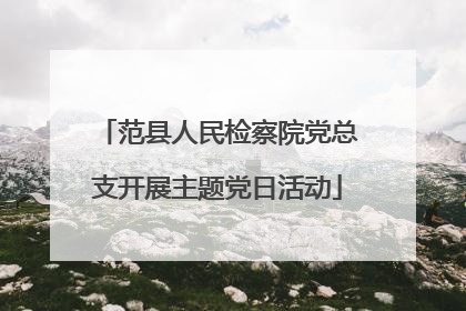 范县人民检察院党总支开展主题党日活动