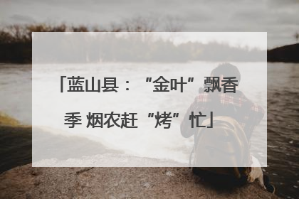蓝山县：“金叶”飘香季 烟农赶“烤”忙