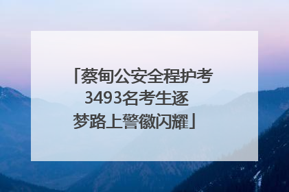 蔡甸公安全程护考 3493名考生逐梦路上警徽闪耀