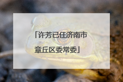 许芳已任济南市章丘区委常委