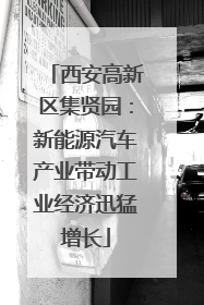 西安高新区集贤园：新能源汽车产业带动工业经济迅猛增长