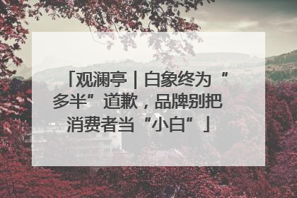 观澜亭｜白象终为“多半”道歉，品牌别把消费者当“小白”