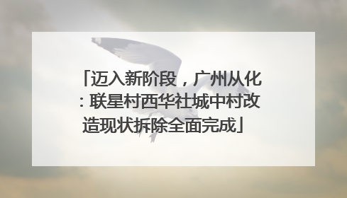 迈入新阶段，广州从化：联星村西华社城中村改造现状拆除全面完成