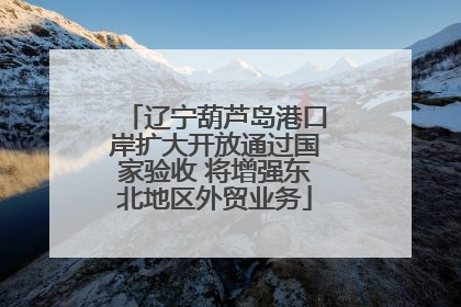 辽宁葫芦岛港口岸扩大开放通过国家验收 将增强东北地区外贸业务