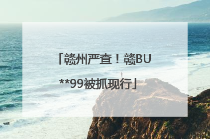 赣州严查！赣BU**99被抓现行
