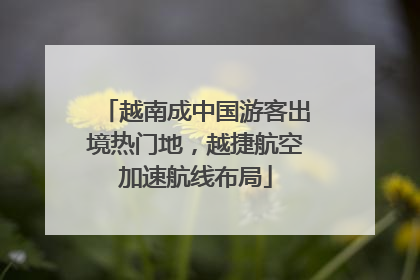 越南成中国游客出境热门地，越捷航空加速航线布局