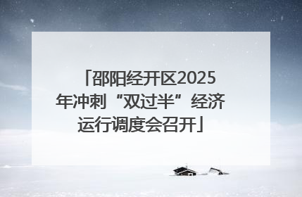 邵阳经开区2025年冲刺“双过半”经济运行调度会召开