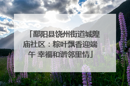 鄱阳县饶州街道城隍庙社区：粽叶飘香迎端午 幸福和谐邻里情