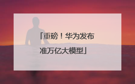 重磅！华为发布准万亿大模型