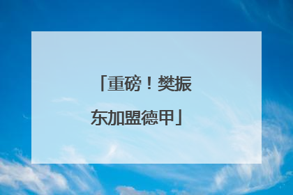 重磅！樊振东加盟德甲