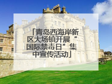 青岛西海岸新区大场镇开展“国际禁毒日”集中宣传活动