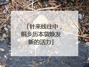 针来线往中，桐乡历本袋焕发新的活力
