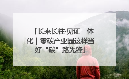 长来长往·见证一体化｜零碳产业园这样当好“碳”路先锋