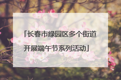 长春市绿园区多个街道开展端午节系列活动