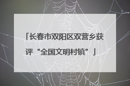 长春市双阳区双营乡获评“全国文明村镇”