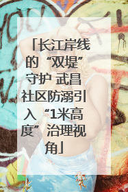 长江岸线的“双堤”守护 武昌社区防溺引入“1米高度”治理视角
