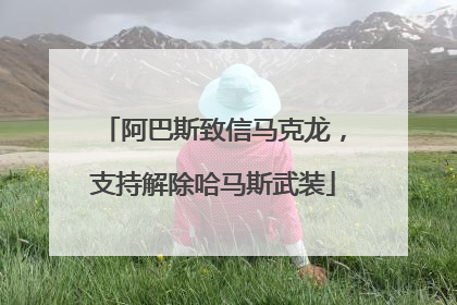 阿巴斯致信马克龙，支持解除哈马斯武装