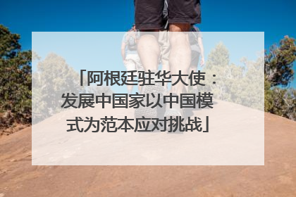 阿根廷驻华大使：发展中国家以中国模式为范本应对挑战