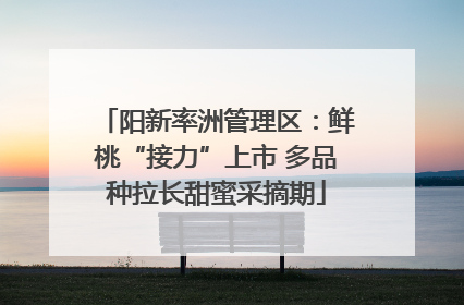 阳新率洲管理区：鲜桃“接力”上市 多品种拉长甜蜜采摘期