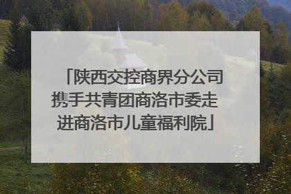 陕西交控商界分公司携手共青团商洛市委走进商洛市儿童福利院