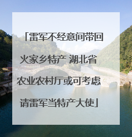雷军不经意间带回火家乡特产 湖北省农业农村厅或可考虑请雷军当特产大使
