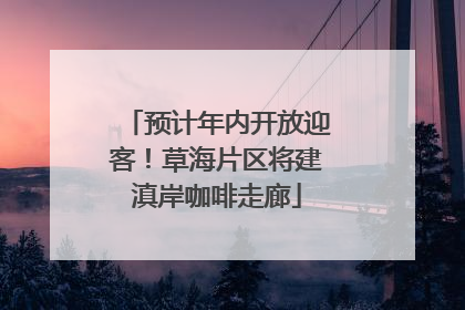 预计年内开放迎客！草海片区将建滇岸咖啡走廊