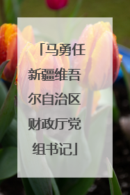 马勇任新疆维吾尔自治区财政厅党组书记