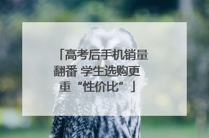 高考后手机销量翻番 学生选购更重“性价比”