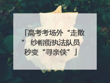 高考考场外“走散” 纱帽街执法队员秒变“寻亲侠”