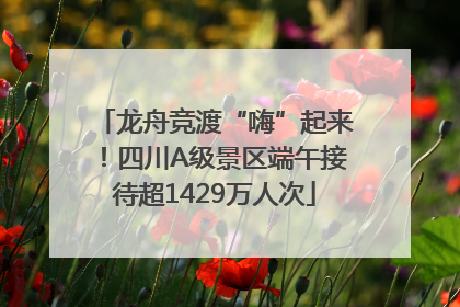 龙舟竞渡“嗨”起来！四川A级景区端午接待超1429万人次