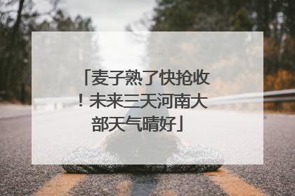 麦子熟了快抢收！未来三天河南大部天气晴好